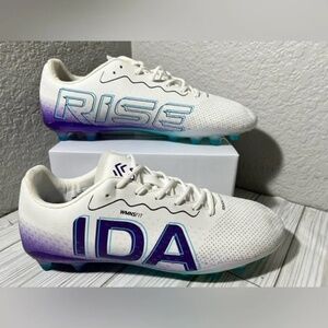 IDA Rise club Women's Soccer Cleats Multi Ground white purple size 10 athletic